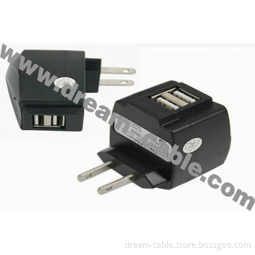 US High Current 3.1A Dual AC USB Charger for iPad&Tablet (YTX450)